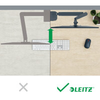 LEITZ Monitorarm Ergo mit Notebookhalterung, samtgrau