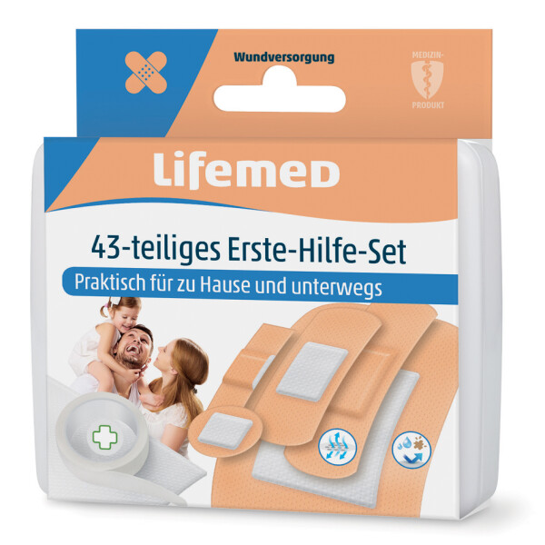 Lifemed Erste-Hilfe-Pflaster-Set, 43-teilig