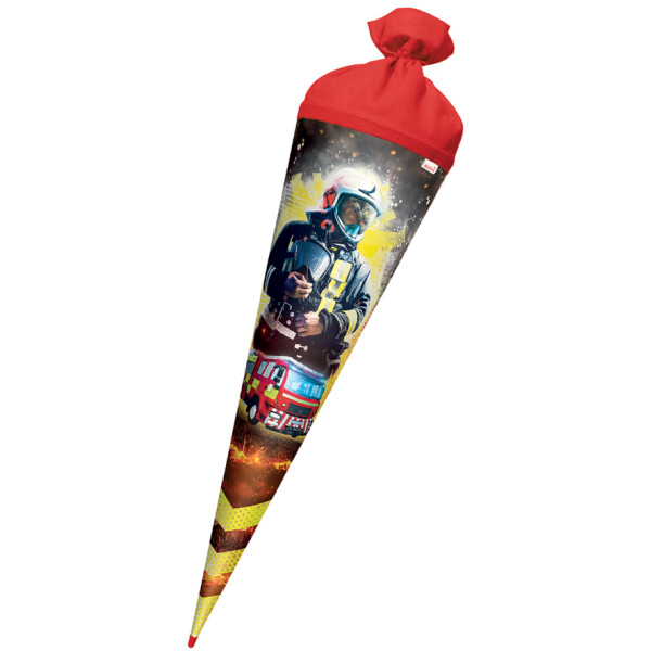 ROTH Schultüte "Feuerwehrmann", eckig, 850 mm, mit Effekt