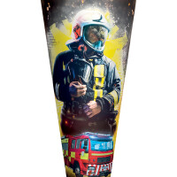 ROTH Schultüte "Feuerwehrmann", eckig, 850 mm, mit Effekt