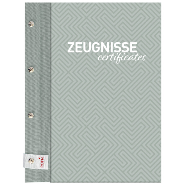 ROTH Zeugnismappe Pattern mit Buchschrauben "Dusty Mint"