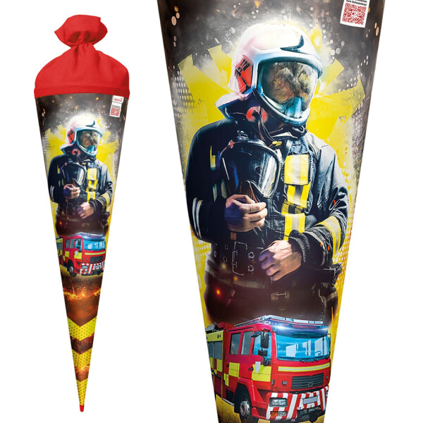 ROTH Schultüte "Feuerwehrmann", eckig, 850 mm