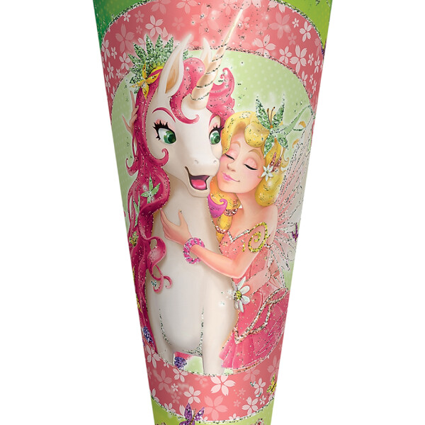 ROTH Schultüte "Einhornglück", eckig, 850 mm, mit Effekt