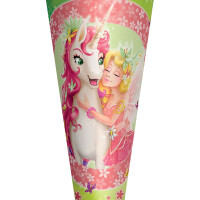 ROTH Schultüte "Einhornglück", eckig, 850 mm, mit Effekt