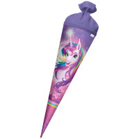 ROTH Schultüte "Einhornportrait, rund, 700 mm, Glitter