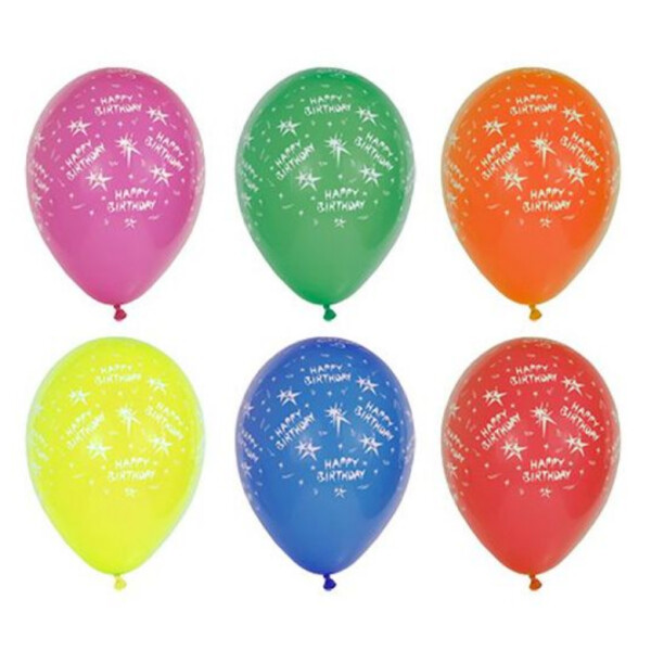 PAPSTAR Luftballons "Happy Birthday", farbig sortiert
