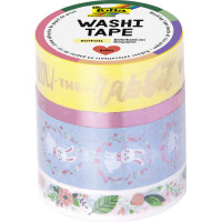 folia Deko-Klebeband Washi-Tape "HOTFOIL FRÜHJAHR II", 4er