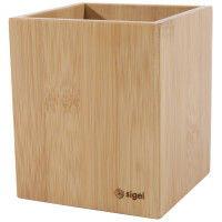 sigel Stifteköcher Eyestyle, aus Bambus, quadratisch