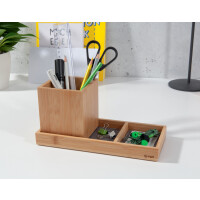 sigel Stifteköcher Eyestyle, aus Bambus, quadratisch