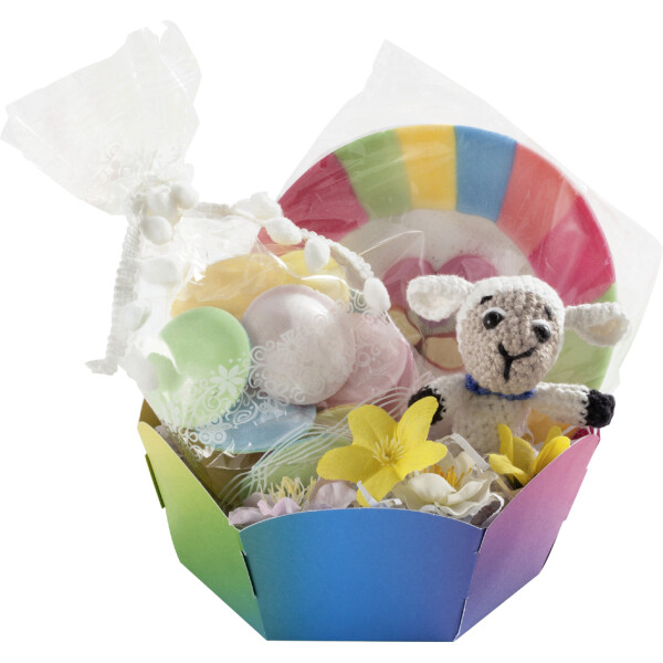 folia Dekokörbchen aus Regenbogenkarton, Durchm.: 150 mm