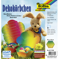 folia Dekokörbchen aus Regenbogenkarton, Durchm.: 150 mm
