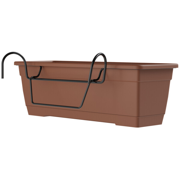 tera Blumenkasten-Set "Birka", inkl. Halter, anthrazit
