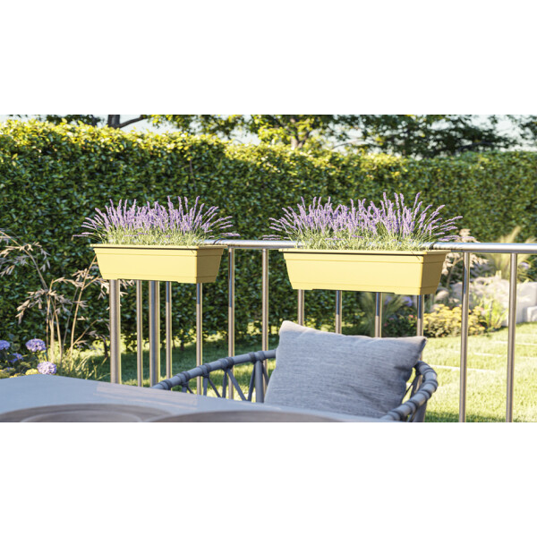 tera Blumenkasten-Set "Birka", inkl. Halter, sand