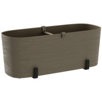 tera Blumenkasten-Set "Paros", inkl. Halter, sand