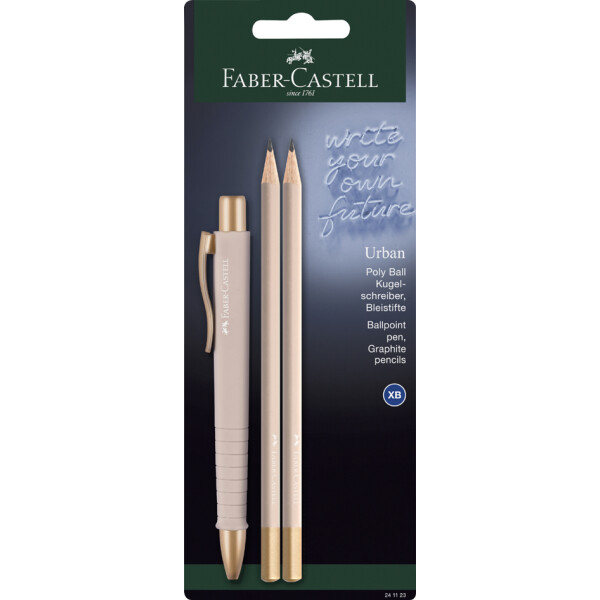 FABER-CASTELL Schreibgeräte-Set POLY BALL URBAN, schwarz