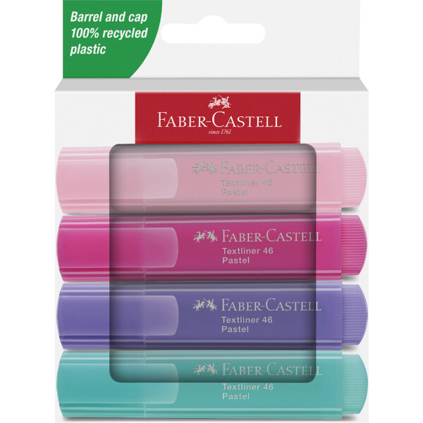 FABER-CASTELL Textmarker TEXTLINER 46 PASTELL, 6er Etui
