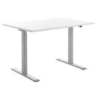 Topstar Sitz- Steh-Schreibtisch, (B)1.800 mm, grau ahorn