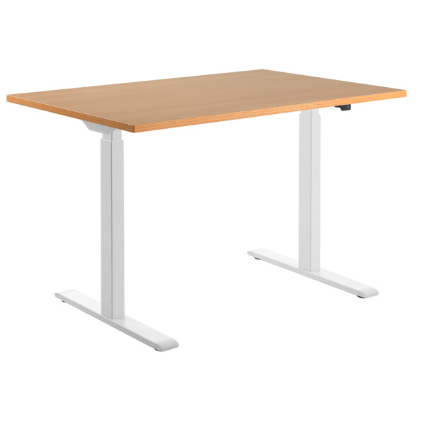 Topstar Sitz- Steh-Schreibtisch, (B)1.600 mm, weiß ahorn