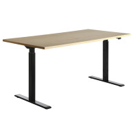 Topstar Sitz- Steh-Schreibtisch, (B)1.200 mm, schwarz ahorn