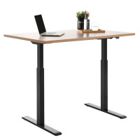 Topstar Sitz- Steh-Schreibtisch, (B)1.200 mm, schwarz weiß