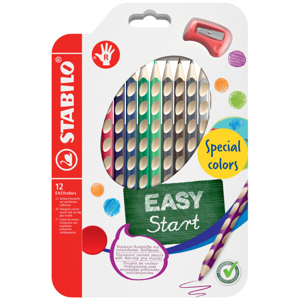 STABILO Dreikant-Buntstifte EASYcolors L, 24er Kartonetui
