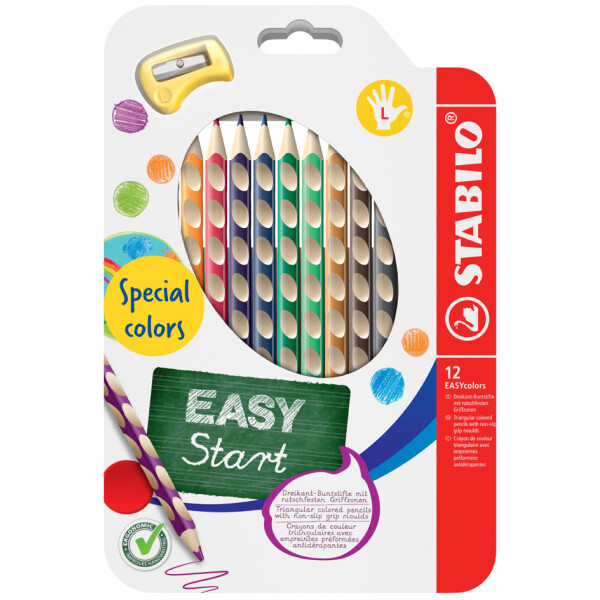STABILO Dreikant-Buntstifte EASYcolors L, 24er Kartonetui