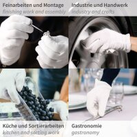 HYGOSTAR Baumwoll-Handschuh Blanc, S, weiß