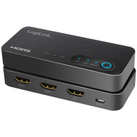 LogiLink 4K 60 Hz HDMI Splitter, 2-fach, schwarz