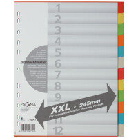 PAGNA Karton-Register, DIN A4, 10-teilig, überbreit