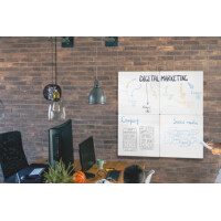nobo Weißwandtafel, Stahl, 450 x 450 mm, weiß