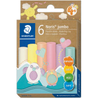 STAEDTLER Plastilin-Knete Noris jumbo, 6 Basisfarben
