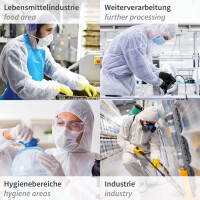 HYGONORM PP-Overall Light mit Kapuze, weiß, M