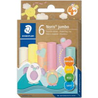 STAEDTLER Plastilin-Knete Noris jumbo, 6 Glitterfarben