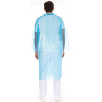 HYGOSTAR PE-Besucherkittel mit Druckknöpfen, blau