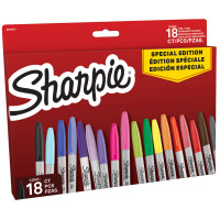 Sharpie Permanent-Marker FINE, 18er BIG PACK "Red"