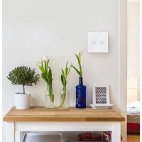 LogiLink Wi-Fi Smart Wandschalter, 2-fach, weiß