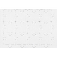 HEYDA Blanko-Puzzle, 12 Teile, 350 x 500 mm, weiß