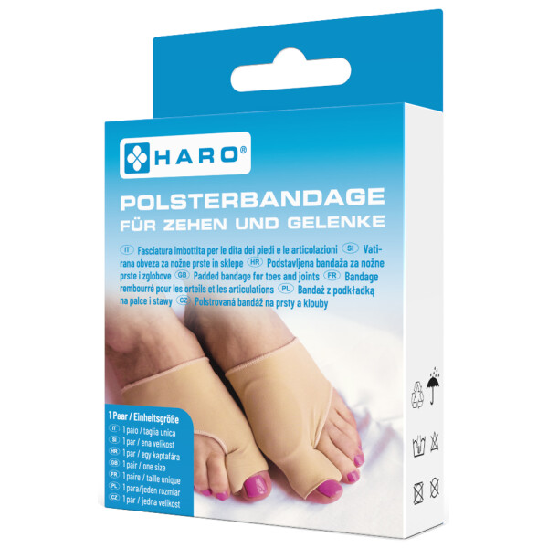 HARO Polsterbandage für Zehen & Gelenke, beige
