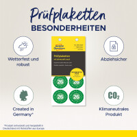AVERY Zweckform Prüfplaketten, 2026, NoPeel, grün, 30 mm