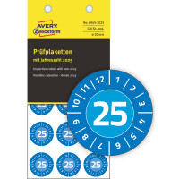AVERY Zweckform Prüfplaketten, 2026, NoPeel, grün, 30 mm