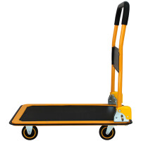 pavo Stahl-Plattformwagen, Tragkraft: 150 kg, schwarz orange