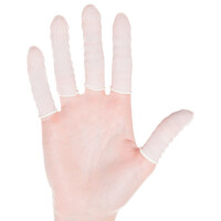 HYGOSTAR Nitril-Fingerlinge, puderfrei, weiß, M