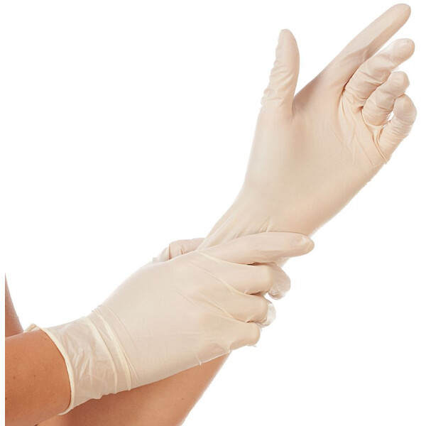 HYGOSTAR Latex-Handschuh Sense, L, natur, puderfrei