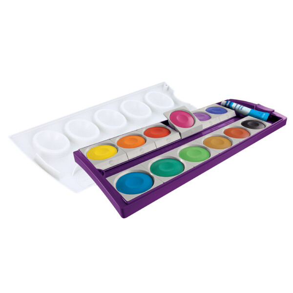 Pelikan Deckfarbkasten K12, violett, 12 Farben