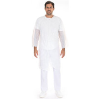 HYGOSTAR PE-Besucherkittel mit Druckknöpfen, weiß