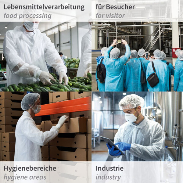 HYGONORM Besucherkittel Light mit Druckknöpfen, weiß, XL