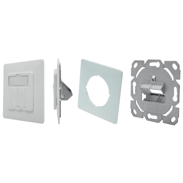 DIGITUS Leerdose für Keystone Module, 2-fach, reinweiß