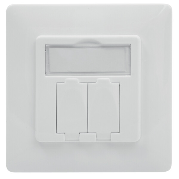 DIGITUS Leerdose für Keystone Module, 2-fach, reinweiß