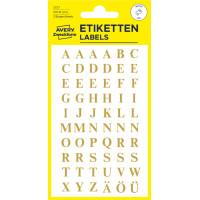 AVERY Zweckform Buchstaben-Etiketten, Buchstaben A-Z, gold