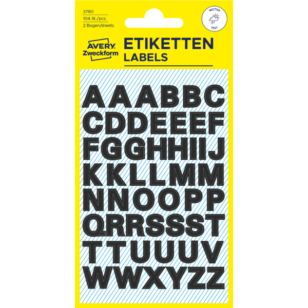 AVERY Zweckform Buchstaben-Etiketten, Buchstaben A-Z